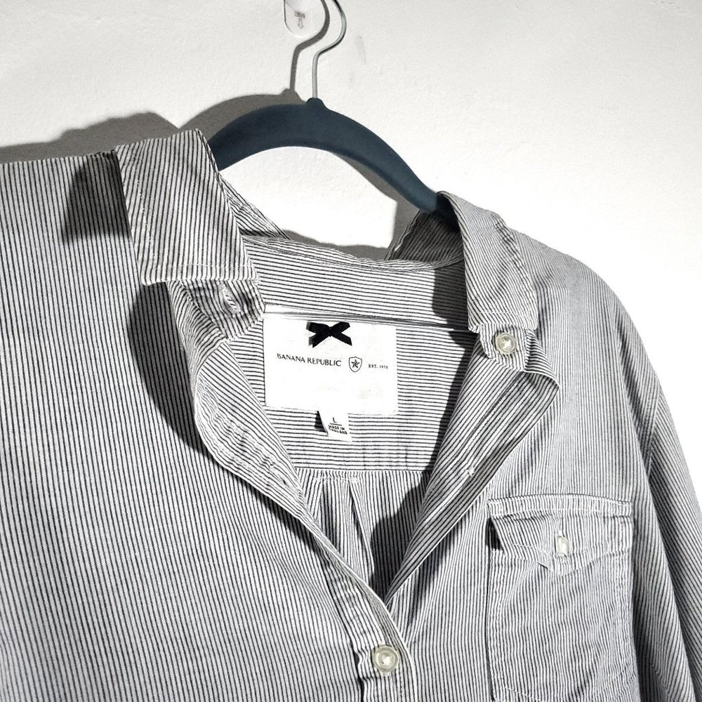 Banana Republic Cotton Dress Shirt L - Picture 3 of 6